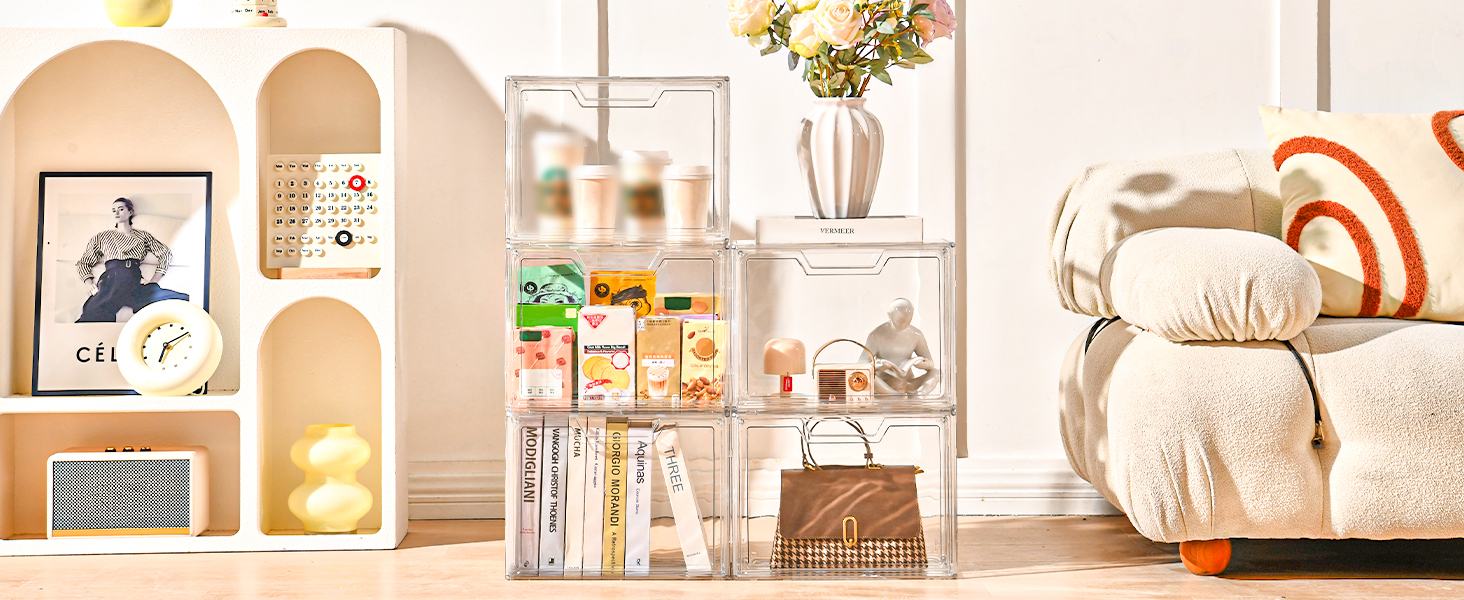 Amazon.com: Freebat Stackable Storage Organizers Clear Acrylic